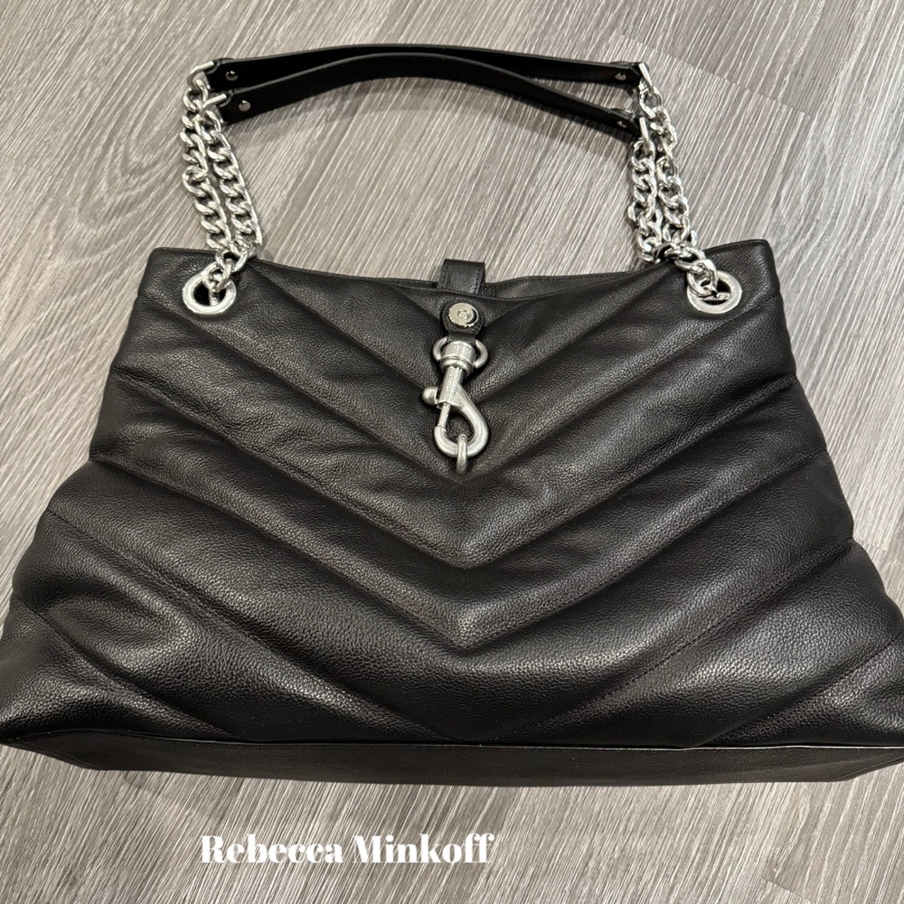 Rebecca Minkoff Black Chevron Shoulder Bag